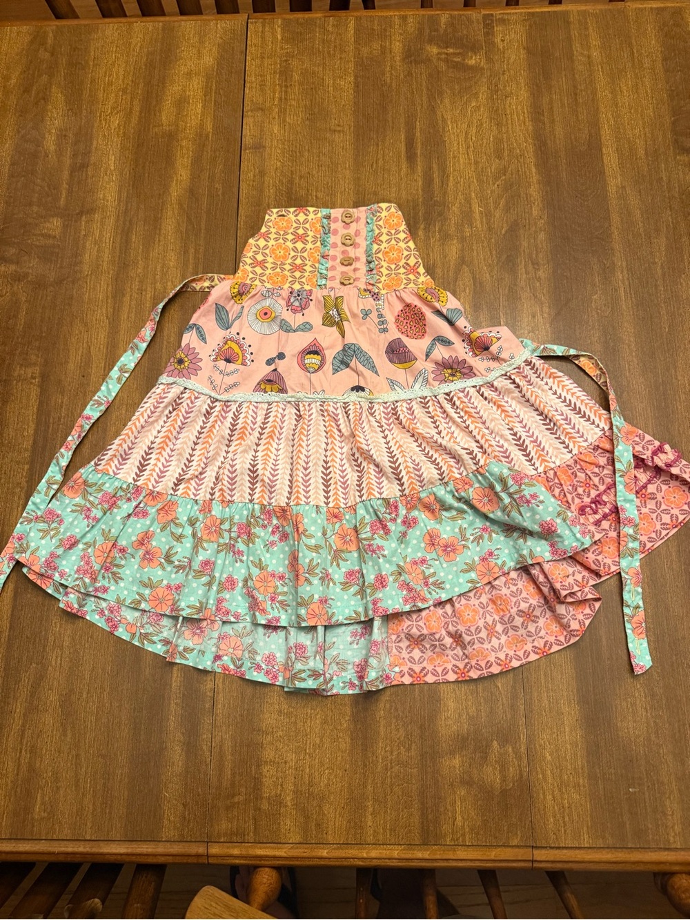 Matilda Jane Pink & Mint Floral Tiered Dress